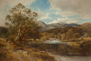 On the Llygwy, North Wales by Benjamin Williams Leader